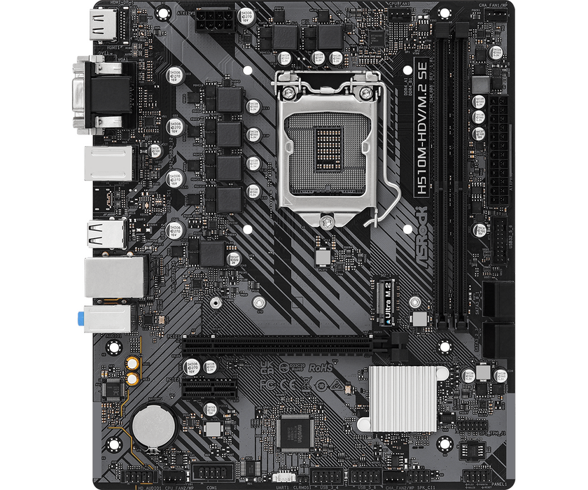 Motherboard ASRock H510M-HDV/M.2 SE LGA1200 DDR4 mATX - Дънни платки<<<Компютърни компоненти<<<ValiAPI&&&Дънни