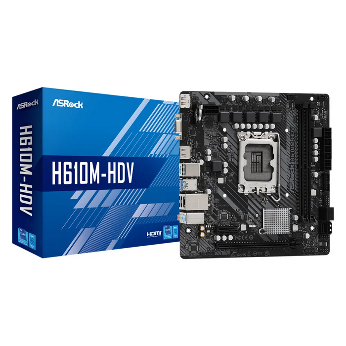 Motherboard ASRock H610M-HDV LGA1700 mATX - Дънни платки INTEL<<<Дънни платки<<<Компоненти<<<ALSO&&&Дънни