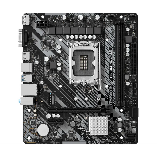 Motherboard ASRock H610M-HDV/M.2 R 2.0 LGA1700 DDR4 mATX - Дънни платки<<<Компютърни компоненти<<<ValiAPI&&&Дънни