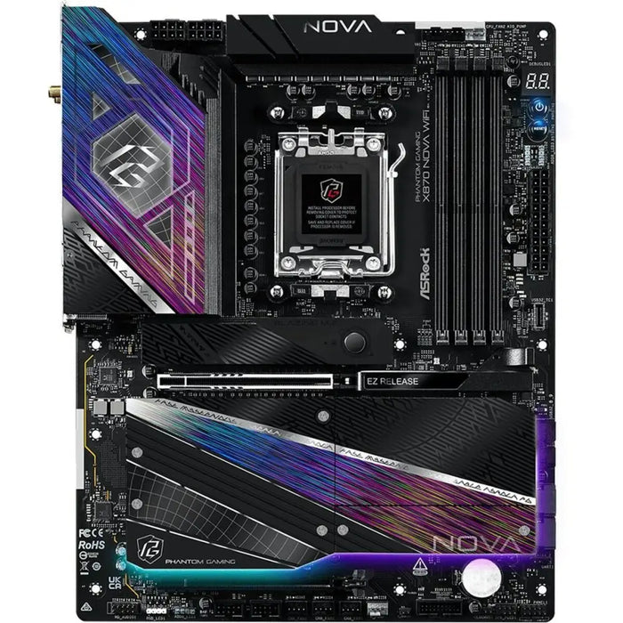 Motherboard ASRock X870 NOVA WIFI AMD AM5 AMD X870 - Дънни платки<<<Компютър Мрежи и компоненти<<<Компютри|