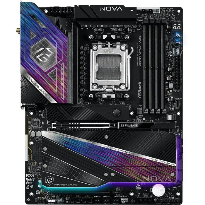 Motherboard ASRock X870 NOVA WIFI AMD AM5 AMD X870 - Дънни платки<<<Компютър Мрежи и компоненти<<<Компютри|
