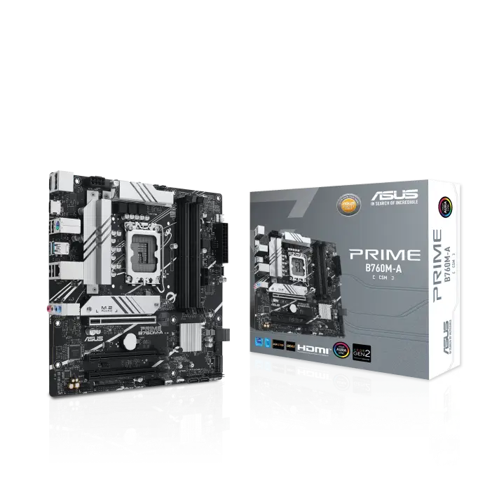 Motherboard Asus PRIME B760M-A-CSM DDR5 LGA1700 Intel B760 - Дънни платки<<<Компютърни компоненти<<<ValiAPI&&&Компютър