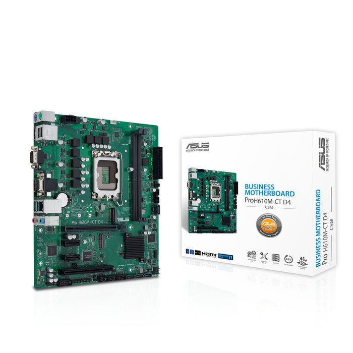 Motherboard Asus PRO H610M-C D4-CSM LGA 1700 INTEL H610 - Компютър Мрежи и компоненти<<<Компютри|