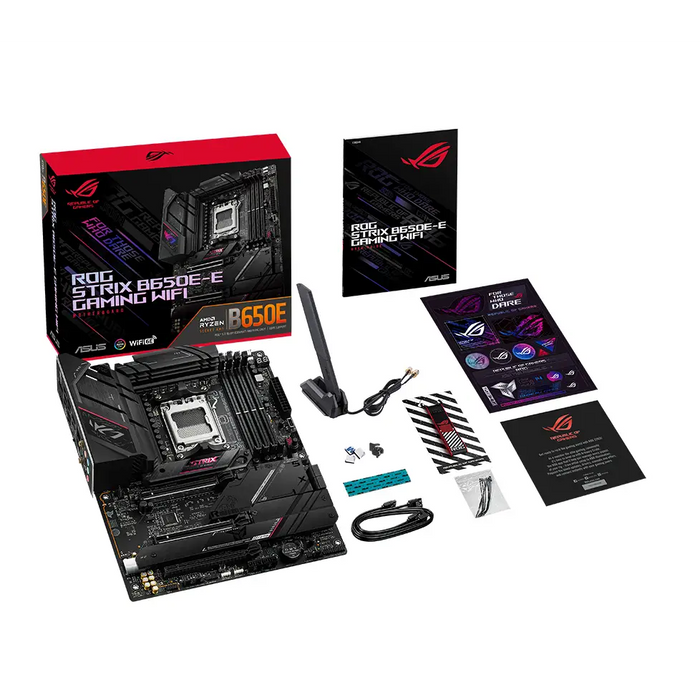 Motherboard Asus ROG STRIX B650E-E GAMING WIFI Intel Wi-Fi 6 AMD B650 AMD AM5 - Дънни платки<<<Компютърни