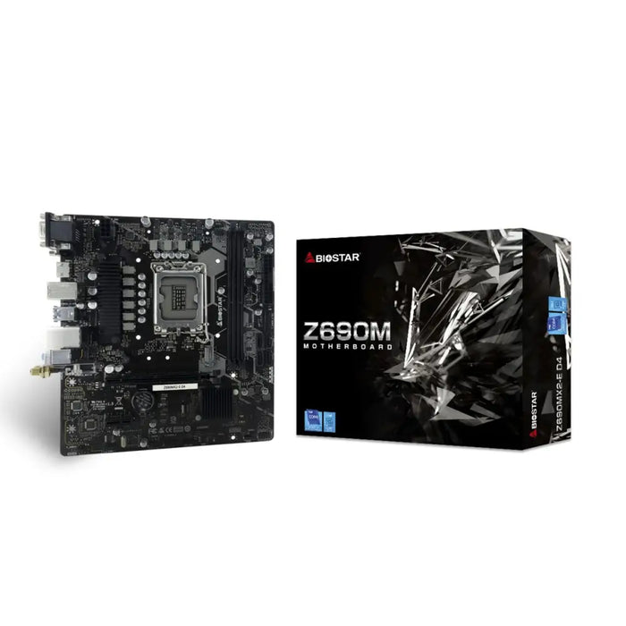 Motherboard Biostar Z690MX2-E D4 INTEL Z690 LGA 1700 - Дънни платки<<<Компютър Мрежи и компоненти<<<Компютри|