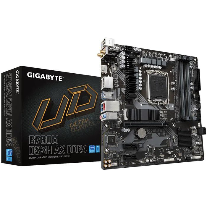 Motherboard GIGABYTE B760M DS3H AX socket 1700 - Дънни платки<<<Компютърни компоненти<<<ValiAPI&&&Дънни