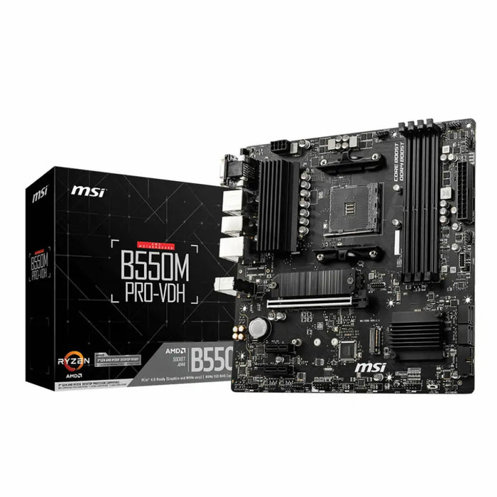 Motherboard MSI B550M PRO-VDH AMD B550 AMD AMD AM4 - Компютър Мрежи и компоненти<<<Компютри|