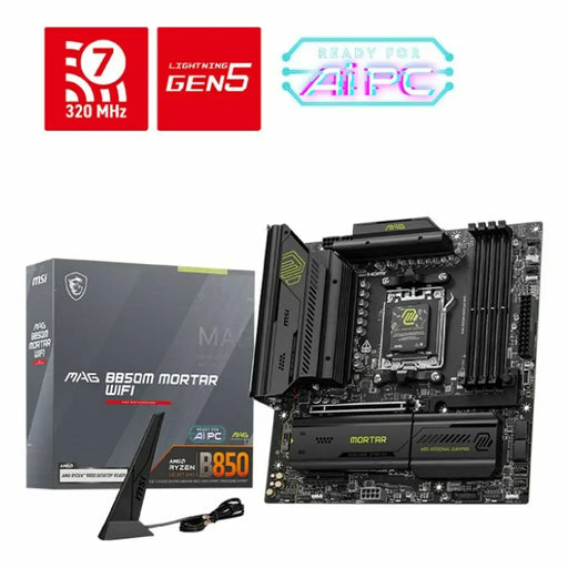 Motherboard MSI MAG B850M MORTAR WIFI AMD AM5 - Компютър Мрежи и компоненти<<<Компютри| Електроника<<<BigBuy&&&Дънни