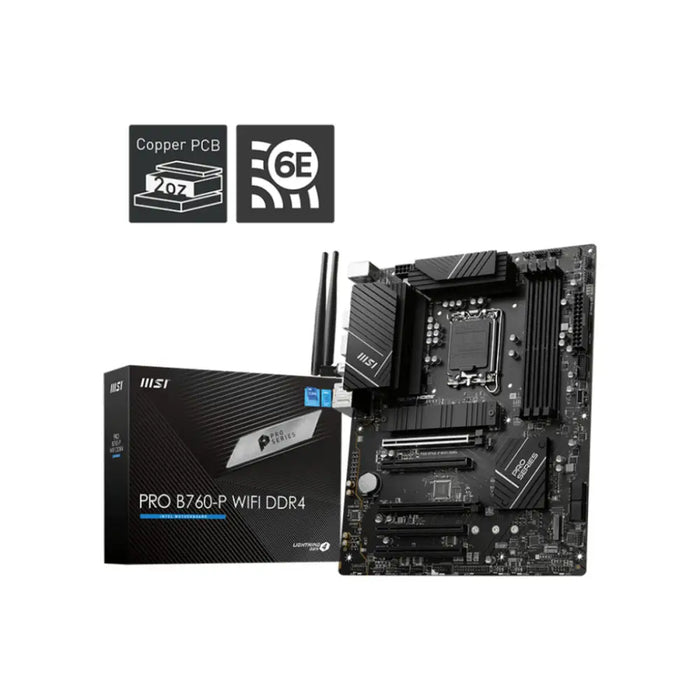 Motherboard MSI PRO B760-P WIFI DDR4 LGA 1700 - Компютър Мрежи и компоненти<<<Компютри| Електроника<<<BigBuy&&&Дънни