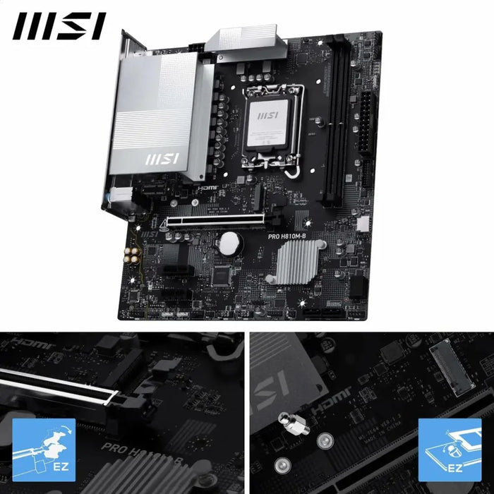 Motherboard MSI PRO H810M-B LGA 1851 - Дънни платки<<<Компютър Мрежи и компоненти<<<Компютри|