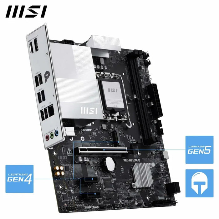 Motherboard MSI PRO H810M-B LGA 1851 - Дънни платки<<<Компютър Мрежи и компоненти<<<Компютри|