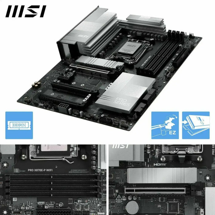 Motherboard MSI PRO X870E-P WIFI AMD AM5 - Компютър Мрежи и компоненти<<<Компютри| Електроника<<<BigBuy&&&Дънни