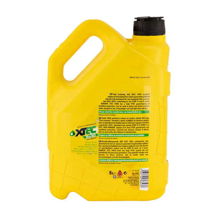 MOTOR OIL XTEC 5W40 5L BARDAHL BAR-36343 - Моторни масла<<<Масла и добавки<<<Авто и вело<<<Praktiker