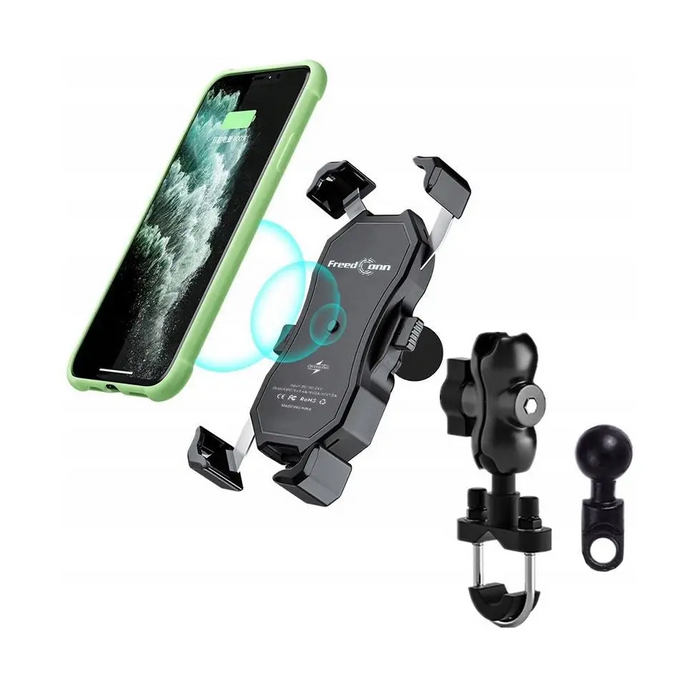 MOTORBIKE PHONE HOLDER FREEDCONN MC1W WITH INDUCTIVE CHARGER - HoldersAKG-UCH<<<GSM accessoriesAKG<<<ActionPL