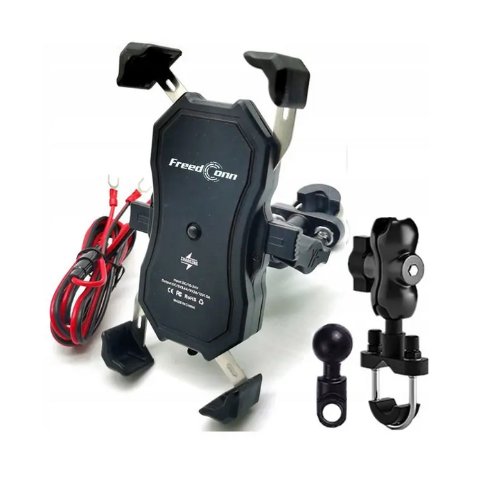 MOTORBIKE PHONE HOLDER FREEDCONN MC1W WITH INDUCTIVE CHARGER - HoldersAKG-UCH<<<GSM accessoriesAKG<<<ActionPL