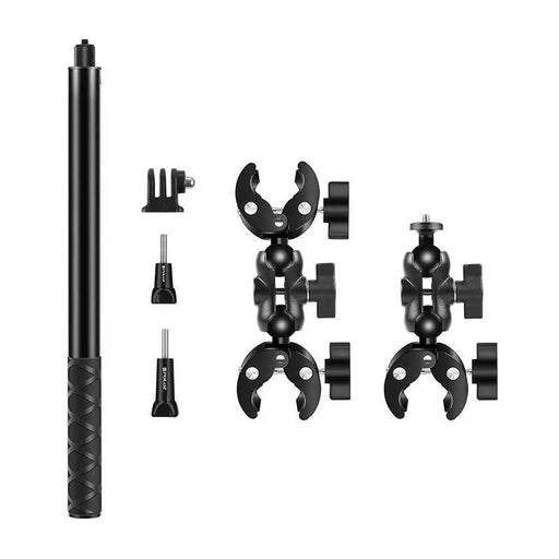 Motorcycle/bicycle mount PULUZ with a single clamp and selfie stick 150 cm - Straps mounts