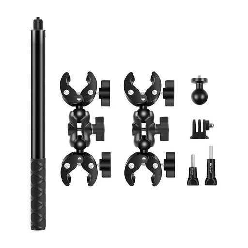 Motorcycle/bicycle mount PULUZ with two clamps and selfie stick 150 cm - Straps mounts