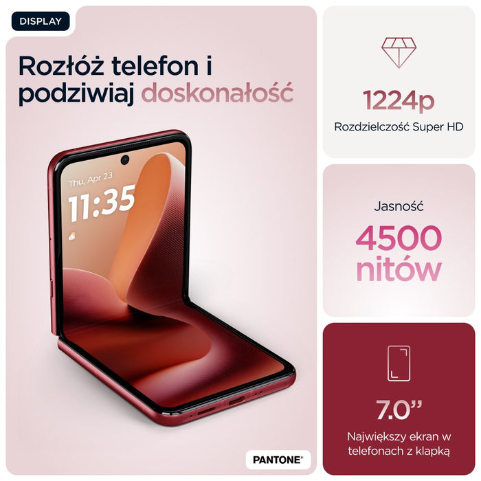 Motorola razr 60 ultra 17.7 cm (6.96") Dual SIM Android 15 5G USB Type-C 16 GB 512 GB 4700 mAh Bordeaux