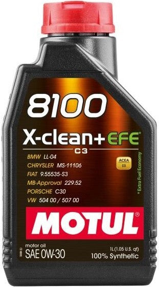 MOTUL 8100 X-CLEAN+ EFE 0W-30 1L
