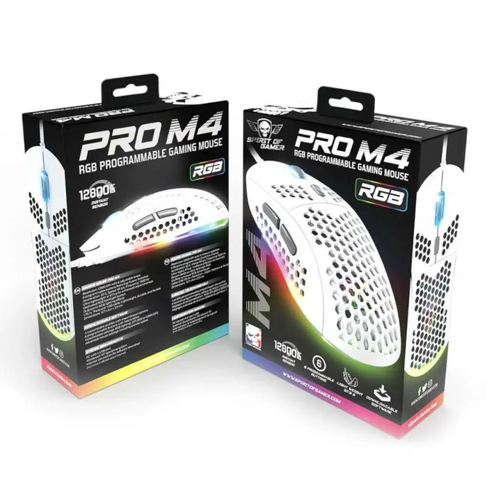 Mouse Spirit of Gamer Ratón Pro M4 White - Електроника Периферни и резервни части<<<Компютри|
