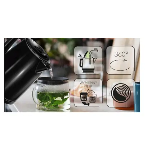 MPM Cordless kettle MCZ-112black 1,7 L 2200 W - Electric kettlesAGD-CZE<<<Home Appliance - ProductsAGD<<<ActionPL