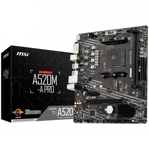 MSI A520M-A PRO AM4 2xDDR4 mATX HDMI DVI USB MB - Гейминг дънни платки<<<Гейминг компоненти<<<Гейминг<<<ALSO&&&Компютър