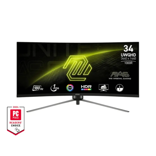 MSI MAG 345CQR 34’’ VA 180Hz 1ms UWQHD 3440x1440 21:9 FreeSync Premium HDR Ai VISION LBL Night Vision Console mode VRR