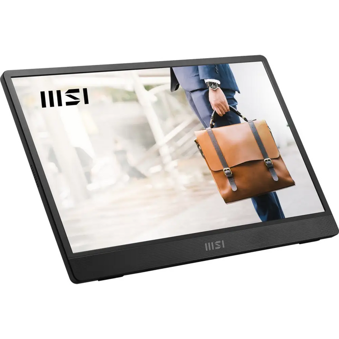 MSI PRO MP161 E2U portable TV/monitor Portable monitor Black 39.6 cm (15.6’’) LED 1920 x 1080 pixels - LCD