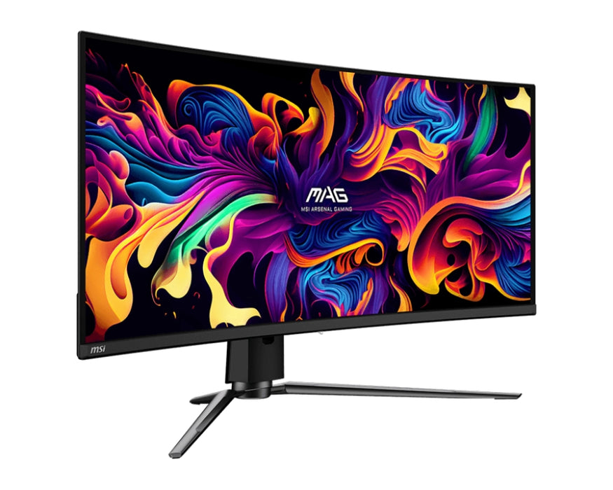 MSI MAG 341CQP QD-OLED, 34", 175Hz, 0.03ms, UWQHD 3440x1440, Oled Care 2.0, Fanless with Graphene, ClearMR 9000, HDR, KVM, 250 nits, 1500000:1, 100M;1, DP (1.4a), 2x HDMI (2.1), Type-C (DP alt. PD 15W), USB HUB, Adj.Stand 100mm, VES, 9S6-3DD04T-001