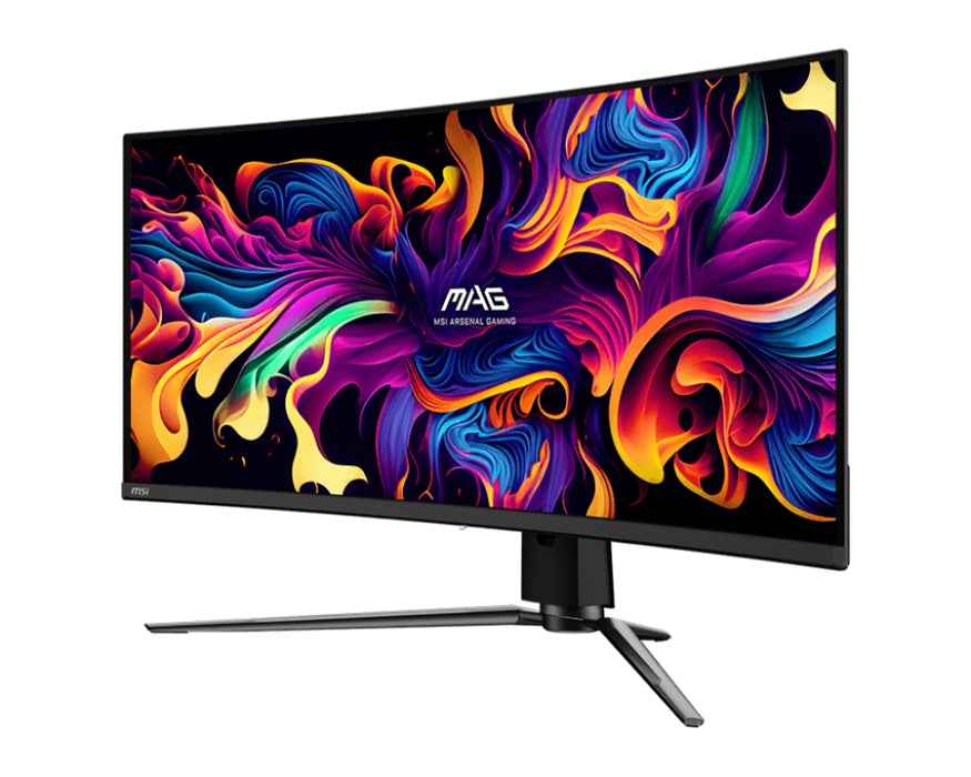 MSI MAG 341CQP QD-OLED, 34", 175Hz, 0.03ms, UWQHD 3440x1440, Oled Care 2.0, Fanless with Graphene, ClearMR 9000, HDR, KVM, 250 nits, 1500000:1, 100M;1, DP (1.4a), 2x HDMI (2.1), Type-C (DP alt. PD 15W), USB HUB, Adj.Stand 100mm, VES, 9S6-3DD04T-001