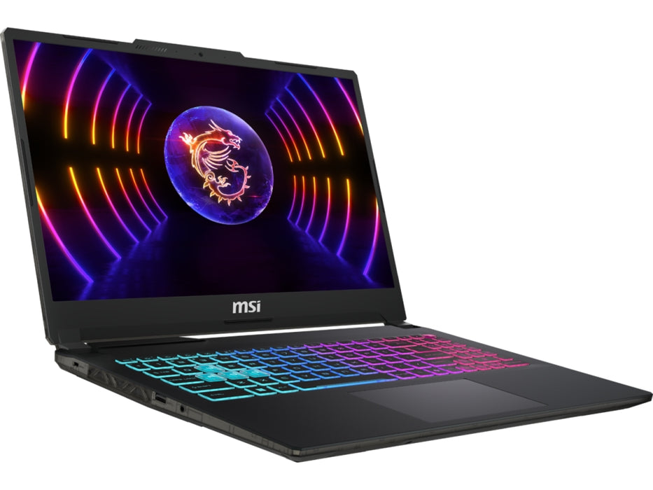 MSI Cyborg 15 A13UCK, i7-13620H (10C/16T, up to 4.90GHz, 24 MB), GeForce RTX 3050 4GB GDDR6, 15.6" FHD (1920x1080), 144Hz, IPS-Level, 16GB DDR5 5200MHz, 512GB PCIe Gen4x4 SSD, WiFi 6E, BT 5.3, 4 Zone RGB Kbd, NO OS, 53.5Whr, 1.98kg
