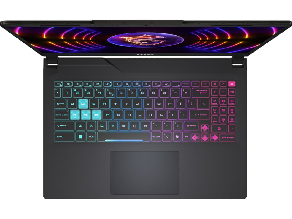 MSI Cyborg 15 A13UCK, i7-13620H (10C/16T, up to 4.90GHz, 24 MB), GeForce RTX 3050 4GB GDDR6, 15.6" FHD (1920x1080), 144Hz, IPS-Level, 16GB DDR5 5200MHz, 512GB PCIe Gen4x4 SSD, WiFi 6E, BT 5.3, 4 Zone RGB Kbd, NO OS, 53.5Whr, 1.98kg