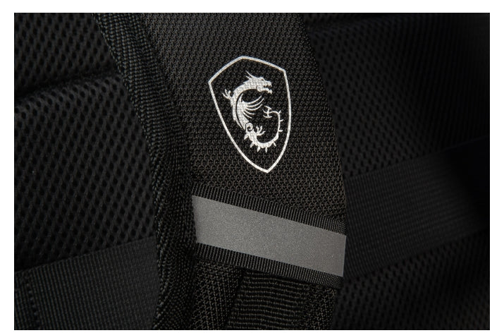 MSI Titan Gaming Backpack, Water resistant  IPX-2, Padded mesh back panel, All laptop up to 18", 51 x 34 x 9cm