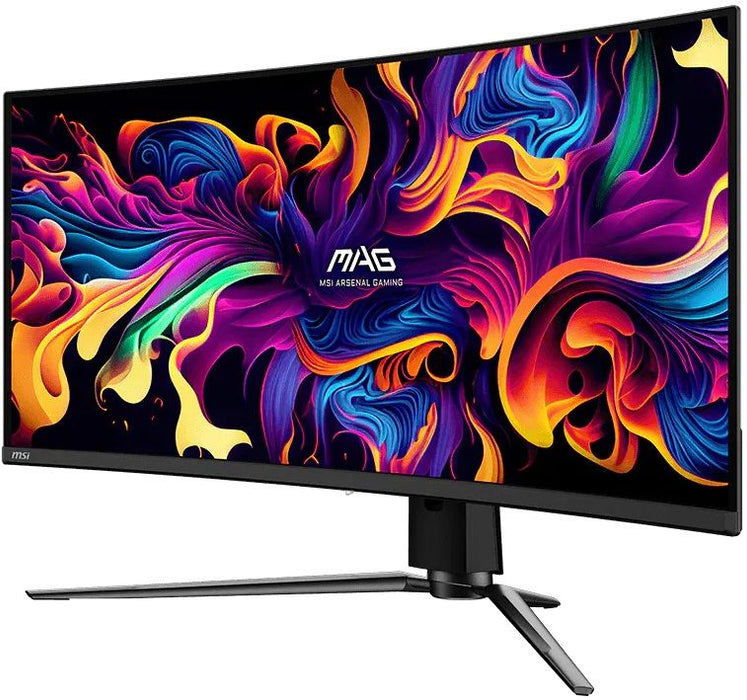 MSI MAG 341CQP QD-OLED, 34", 175Hz, 0.03ms, UWQHD 3440x1440, Oled Care 2.0, Fanless with Graphene, ClearMR 9000, HDR, KVM, 250 nits, 1500000:1, 100M;1, DP (1.4a), 2x HDMI (2.1), Type-C (DP alt. PD 15W), USB HUB, Adj.Stand 100mm, VES, 9S6-3DD04T-001