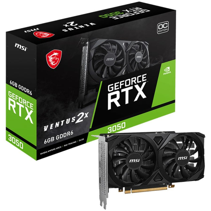Graphics card MSI VENTUS 2X E Nvidia GeForce RTX 3050 6 GB GDDR6