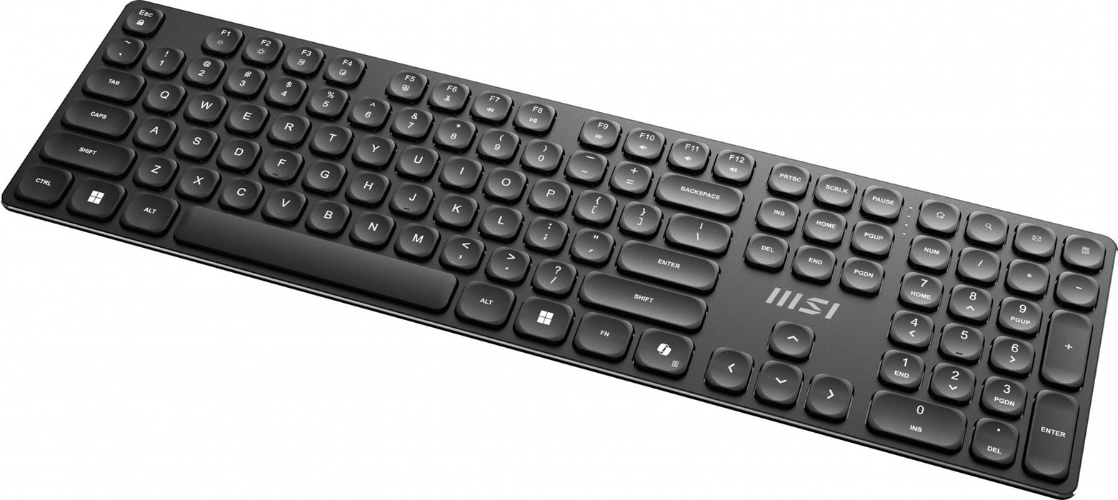 MSI FORGE K210 WIRELESS COMBO keyboard Mouse included Home/Office USB QWERTY US English Black