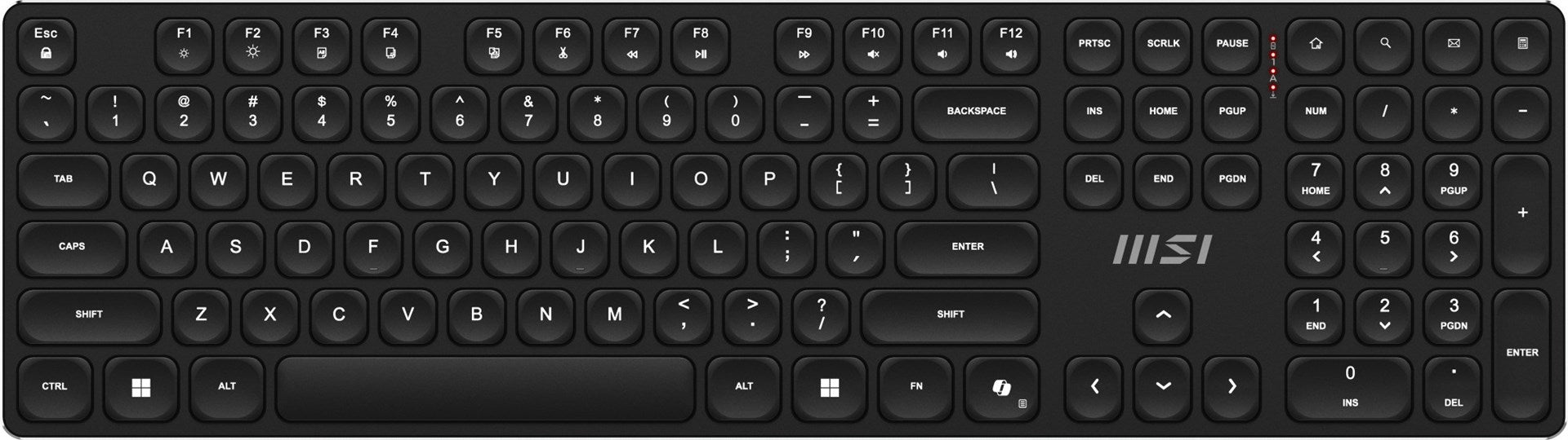 MSI FORGE K210 WIRELESS COMBO keyboard Mouse included Home/Office USB QWERTY US English Black