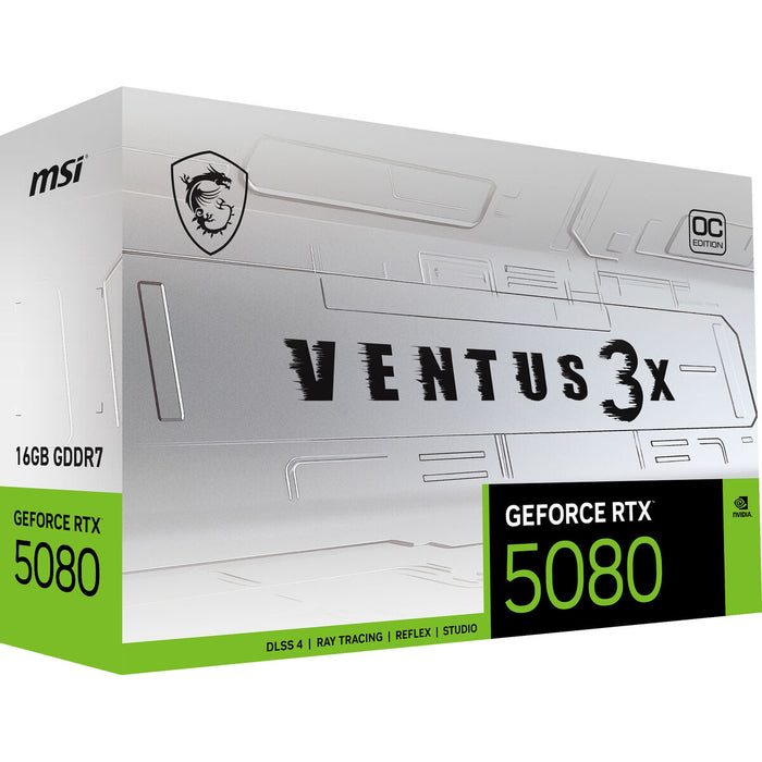 Graphics card MSI GEFORCE RTX 5080 16G VENTUS 3X OC WHITE GEFORCE RTX 5080 16 GB GDDR6X