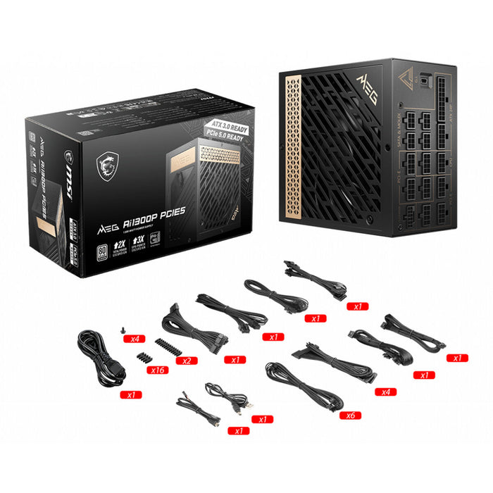 Power supply MSI MEG AI1300P PCIE5 1300 W 130 W 80 Plus Gold