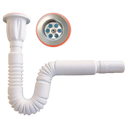 STAINLESS STEEL SINK SIPHON. PROPELLER AND SCREW MUFFMATIK MUFFMATIK