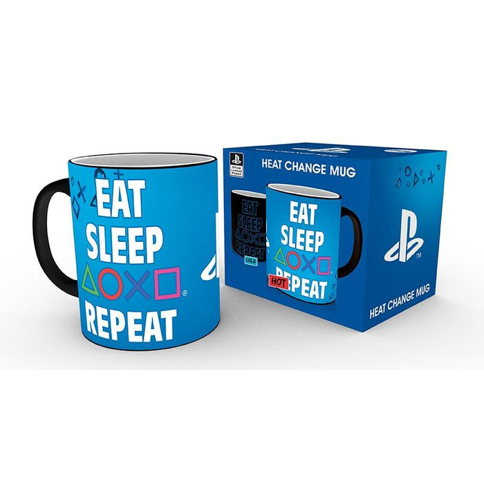 Mug ABYSTYLE PLAYSTATION Mug Heat Change Eat Sleep Repeat - Дрехи и аксесоари<<<Геймърска периферия<<<ValiAPI