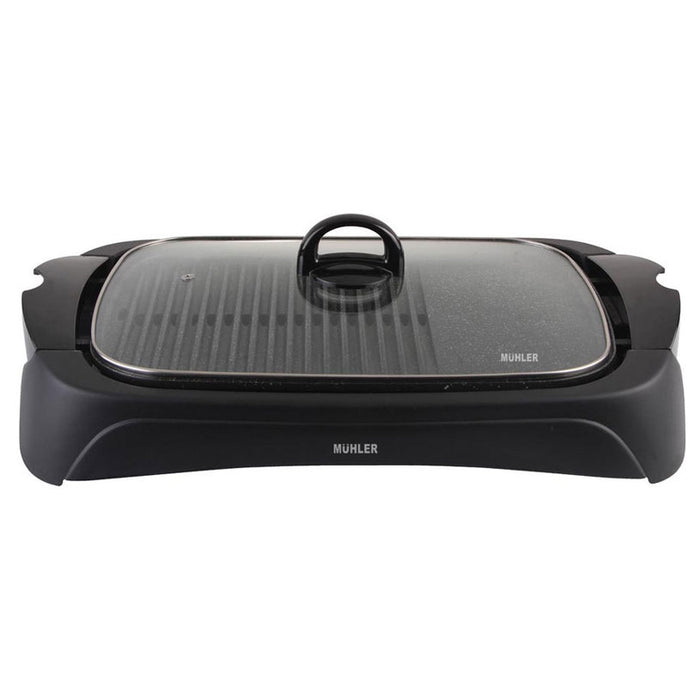 EL. GRILL WITH LID MUHLER MG-4030M 2000 W, BLACK, LID