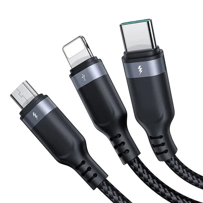 Multi-function USB to USB-C 2x Lightning Micro Joyroom Cable S-A18 - Combo Cables<<<USB cables<<<GSM