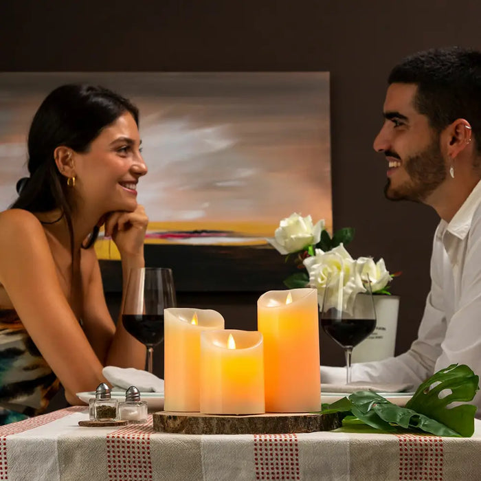 Multicolour Flame-Effect LED Candles with Remote Control Lendles InnovaGoods 3 Units - Декорация и Осветление<<<Дом