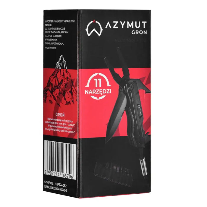 Multitool AZYMUT Gron - 11 tools + 9 bits + holster (H-P224052) - MultitoolsSUR-MUL<<<SurvivalSUR<<<ActionPL