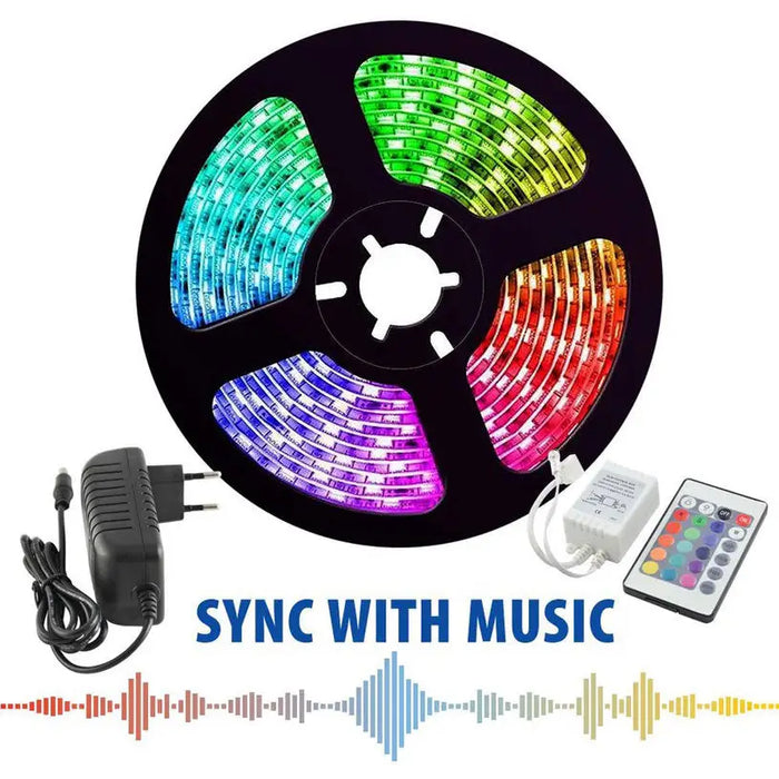 MUSIC LED STRIP KIT 36W RGB 60/5M IP20 VIVALUX - LED ленти и аксесоари<<<Вътрешно осветление<<<Мебели и