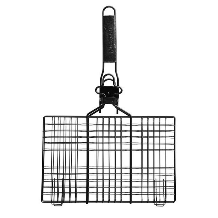 BARBECUE GRILL 36X35CM WITH MOBILE HANDLE MUSTANG Black Line