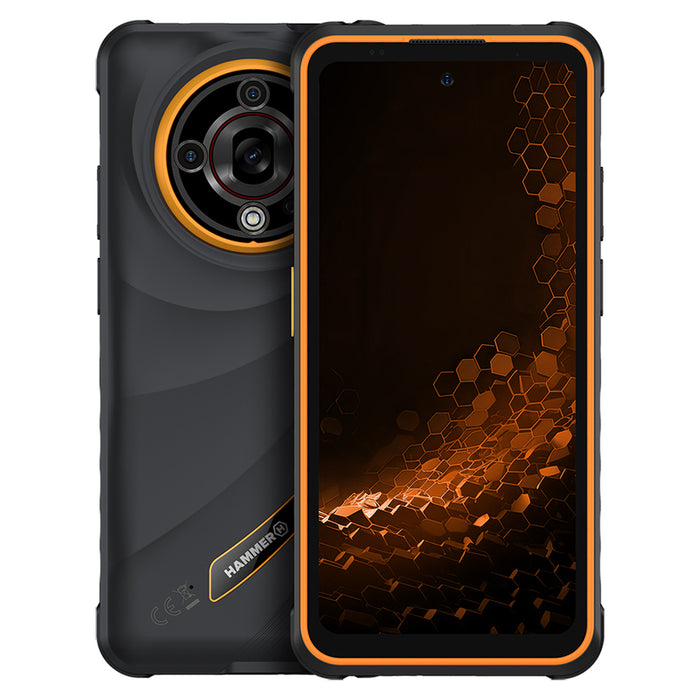 Smartphone GSM MYPHONE HAMMER IRON 6 5G 128/6 ORANGE 6.56 ", 128 GB, RAM 6 GB, 24+2 MP, 5G