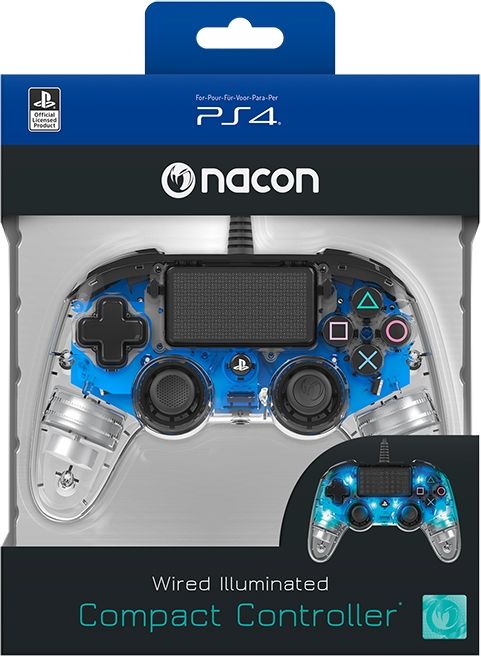 Wired gamepad Nacon Wired Illuminated Compact Controller Blue, Blue