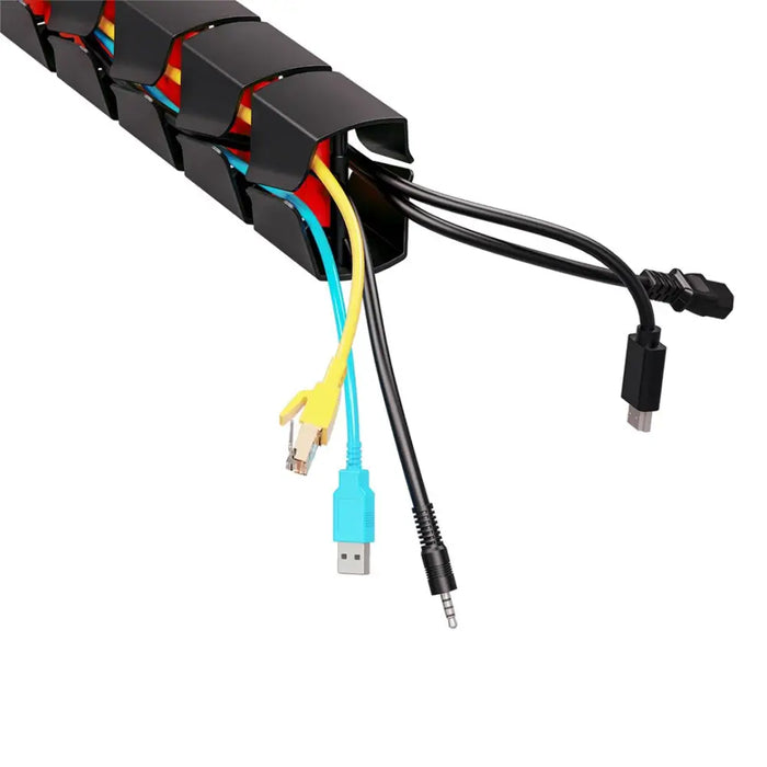 Nano RS desk cable organizer / cable grille 1345mm black and red RS125 - Cable coversTVA-MAS<<<TV